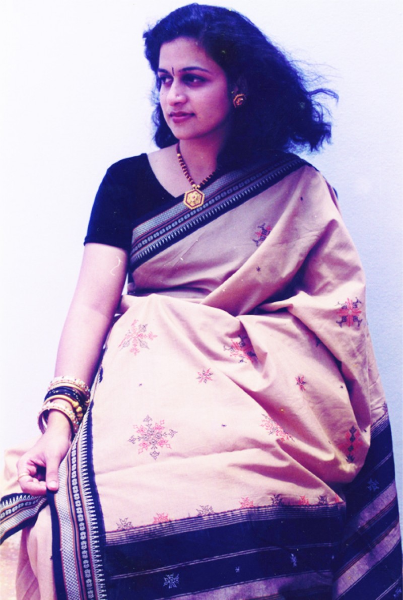 Kasuti Saree with black border