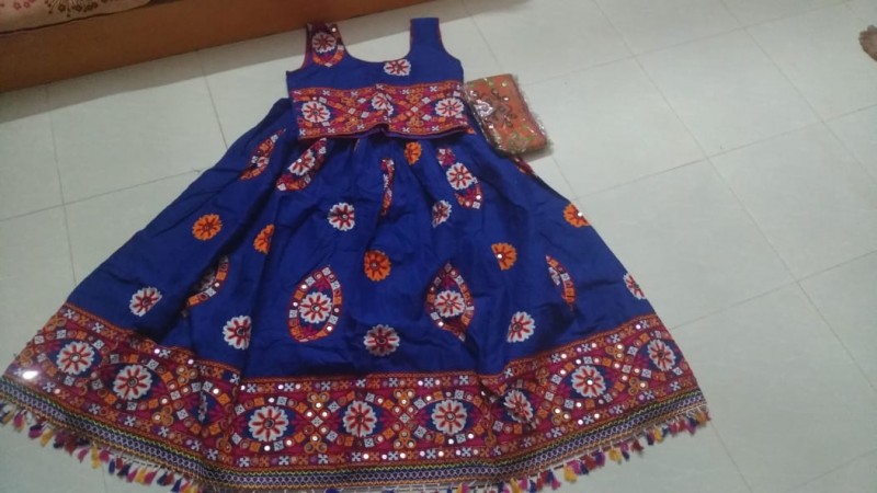 Sleeveless pattern chaniya Choli