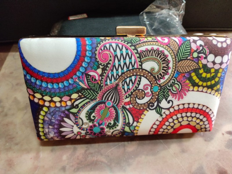 Beautifully Painted Metal Clutch