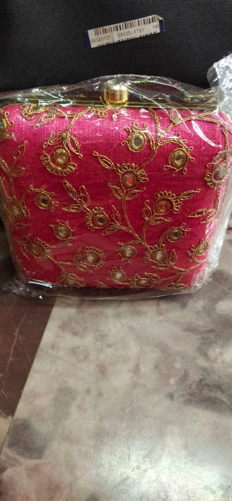 Pink Color Hand Clutch