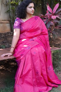 Magenta Silk Saree